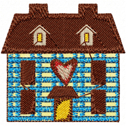 Houses Bulding Embroidery Design 11